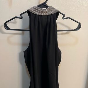 Jeweled high neck blouse